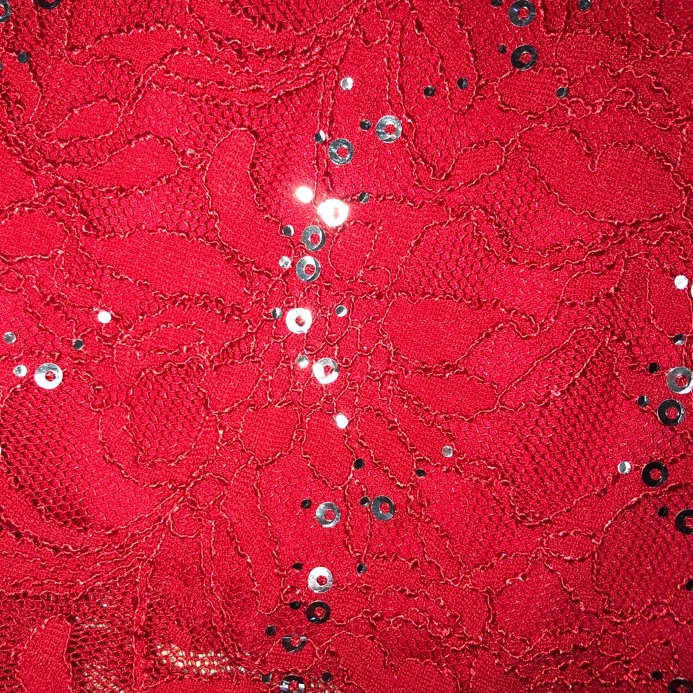 Ruby Rox Red Dress with Sequins - Picture 10 of 13